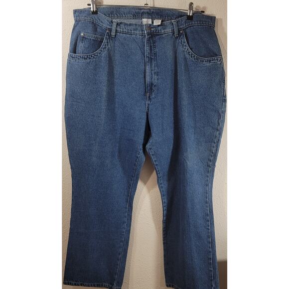 Cherokee Blue 5 Pocket Design Denim Jeans 22W Lightweight Flat Front Belt Loops - Picture 1 of 6